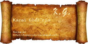 Kazai Glória névjegykártya